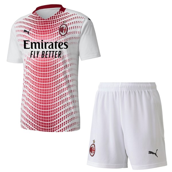 Maillot Football AC Milan Exterieur Enfant 2020-21 Blanc